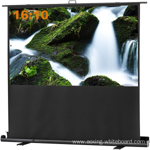 160x100cm pull down floor rising projection screen